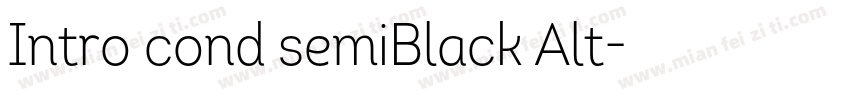 Intro cond semiBlack Alt字体转换